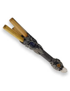 Bamboo Kuripe – Crystal Double Barrel – XL